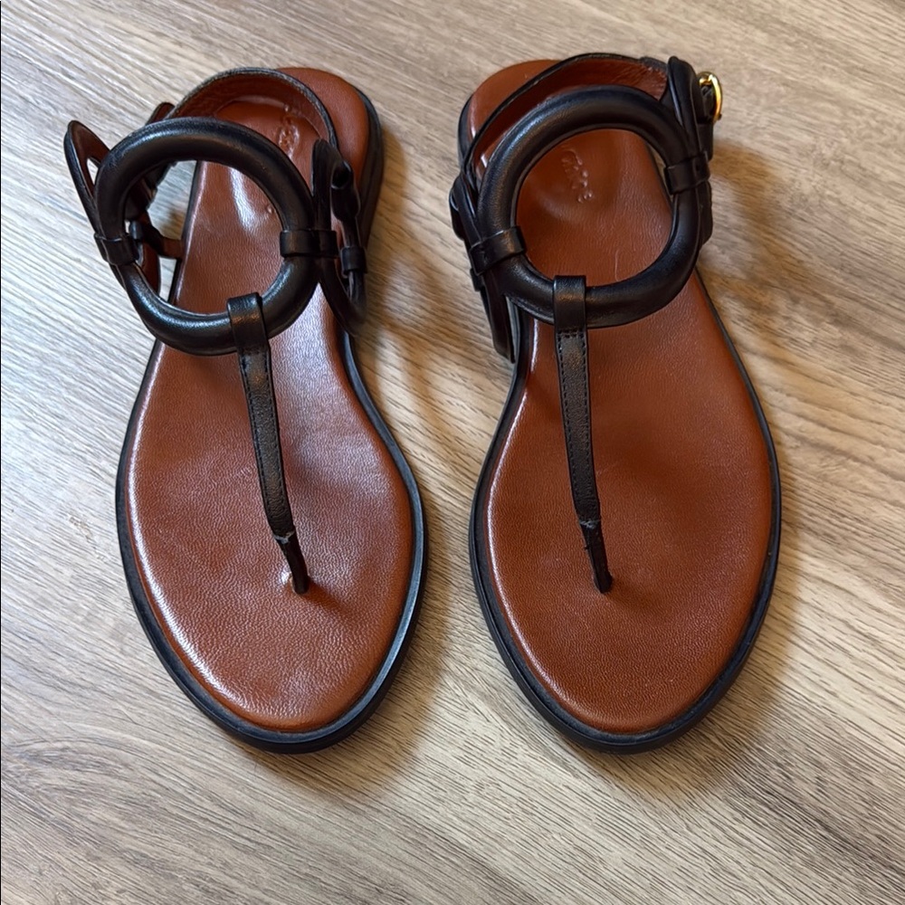 SEE BY CHLOE Brown Leather Women's Sandals